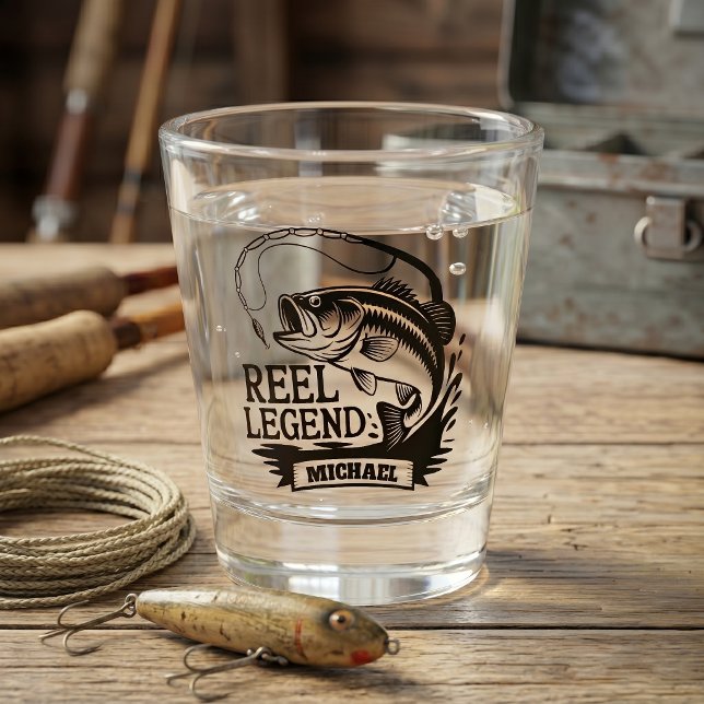 Reel Legend Personalised Fishing Shot Glass (Creator Uploaded)