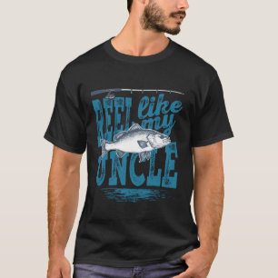 Reel Like My Uncle Funny Fishing Niece and Nephew  T-Shirt
