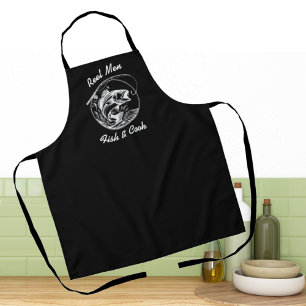 Reel Men Fish & Cook Funny Cooking Kitchen Apron