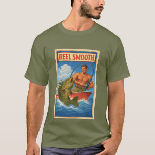 Reel Smooth Fisherman Retro Nautical Salty Fishing T-Shirt
