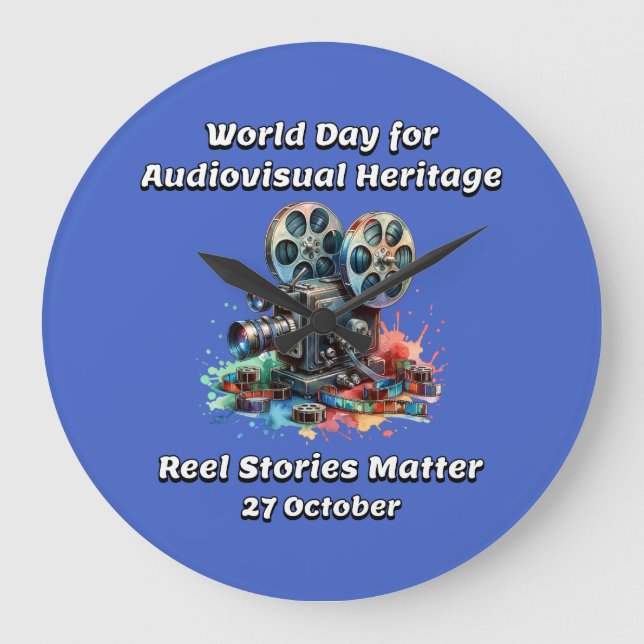  Reel Stories Matter.  27 October  Large Clock (Front)