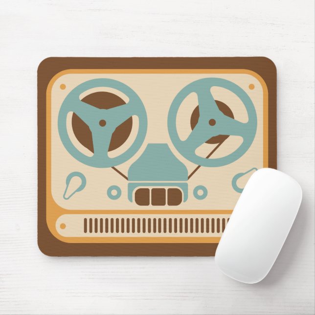 Reel to Reel Analogue Tape Recorder Mouse Pad (With Mouse)