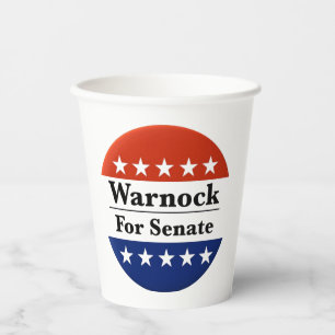 Reelect Raphael Warnock to U.S. Senate 2022 Paper Cups