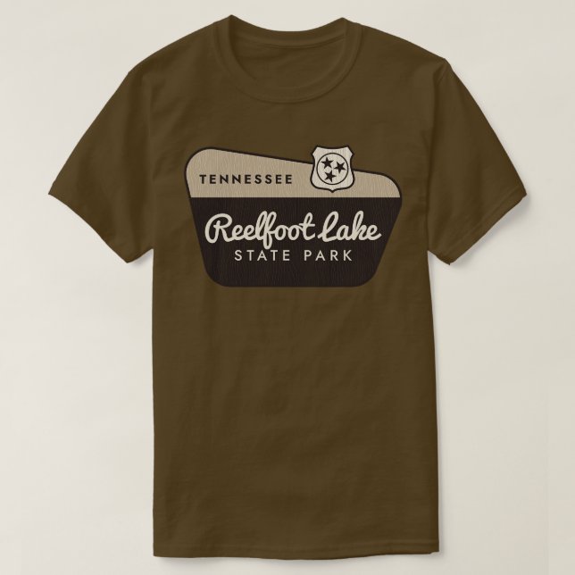 Reelfoot Lake State Park Tennessee Welcome Sign T-Shirt (Design Front)
