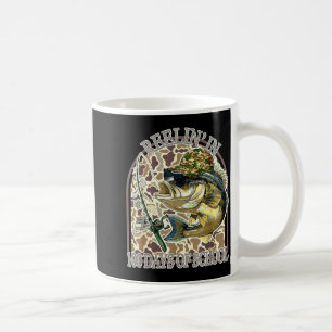 Reelin In 100 Days Of School Bass Fishing Lover Coffee Mug