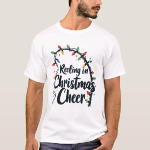 Reeling in Christmas Cheer Fishing Rod Xmas Lights T-Shirt