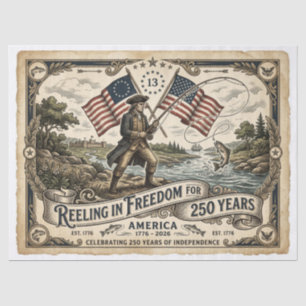 Reeling in Freedom for 250 Years Tissue Paper
