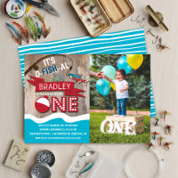 Reeling In The Big One Fishing 1st Birthday Photo