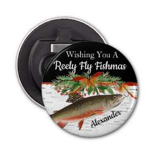  Reely Fly Fishmas  Fishing Christmas empty Small  Bottle Opener