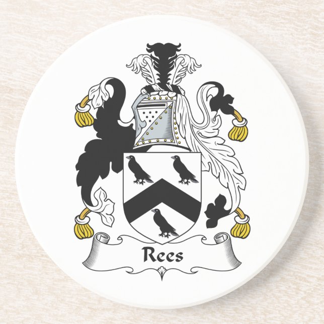 Rees Family Crest Coaster (Front)