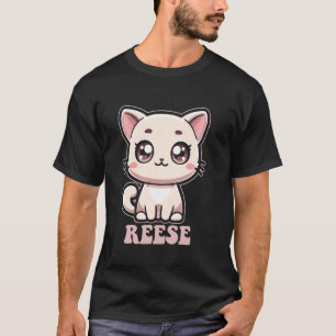 Reese Cute Kitty Cat Design for Girls Name Reese T-Shirt