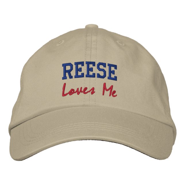 Reese Loves Me Embroidered Name Hat / Cap (Front)