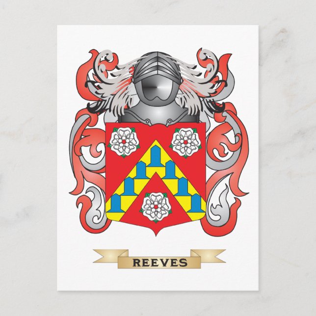 Reeves Coat of Arms (Family Crest) Postcard (Front)