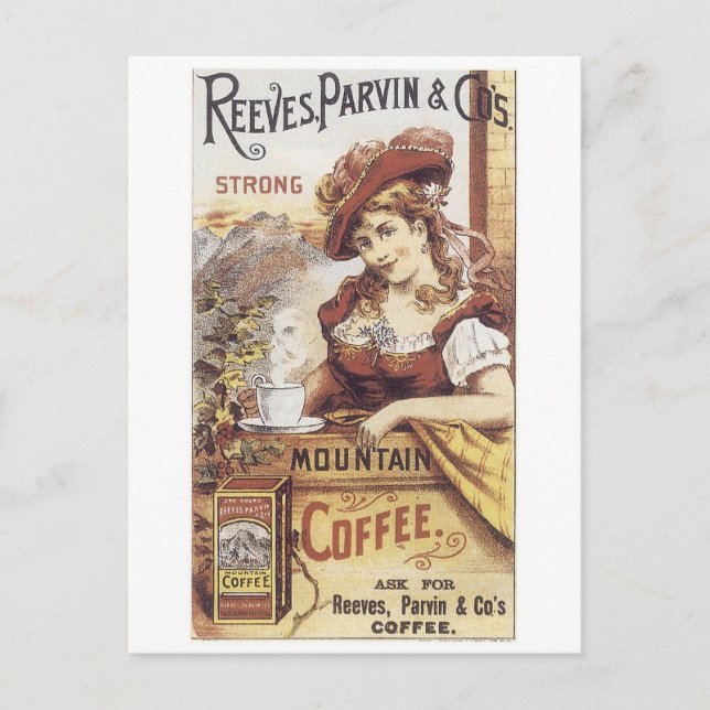 Reeves Parvin Strong Coffee Postcard (Front)