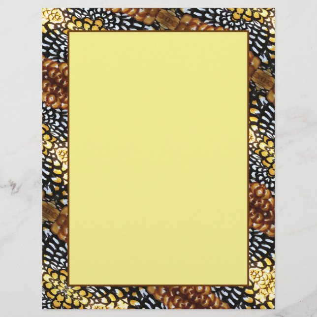 Reeve's Pheasant Feathers 8.5 x 11 Stationary (Front)