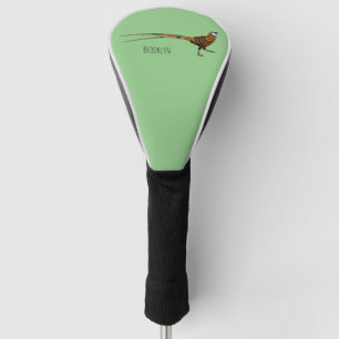 Reeves's pheasant bird cartoon illustration golf head cover