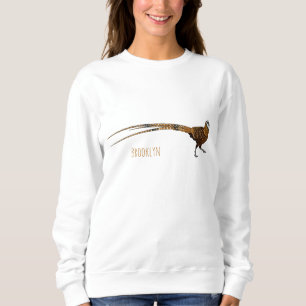 Reeves's pheasant bird cartoon illustration  sweatshirt