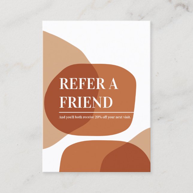 Refer A Friend Abstract Business Card (Front)