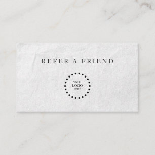 Refer a Friend Elegant Business Professional Referral Card