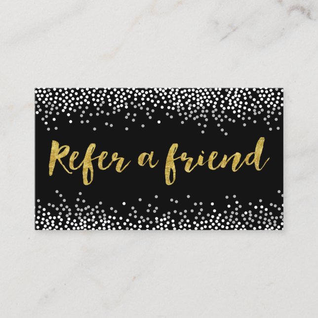 Refer a Friend Modern Confetti Dots Referral (Front)