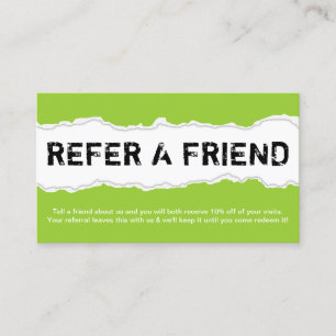 refer a friend page rip (colour customisable) referral card