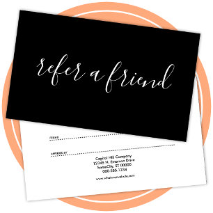 refer a friend referral program card
