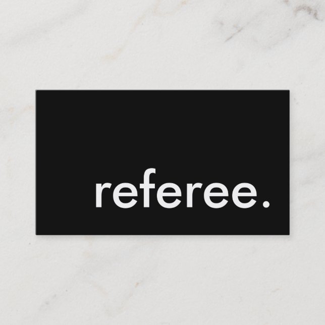 referee. business card (Front)
