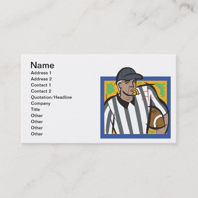 Referee Business Card (Front)