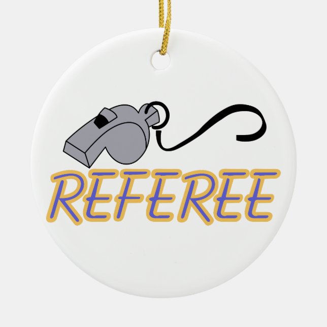 Referee Ceramic Tree Decoration (Front)