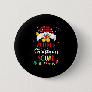 Referee Christmas Squad Santa Hat Umre Match  6 Cm Round Badge
