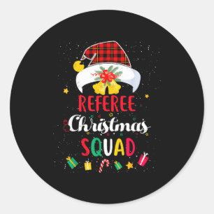 Referee Christmas Squad Santa Hat Umre Match Classic Round Sticker