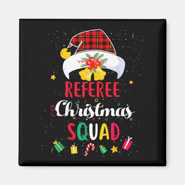Referee Christmas Squad Santa Hat Umre Match  Magnet (Front)