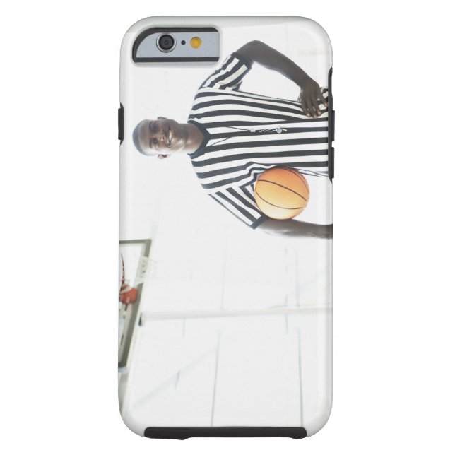 Referee holding basketball on court Case-Mate iPhone case (Back)