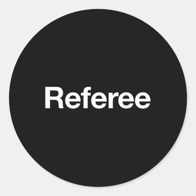 Referee Karate Tournament  Classic Round Sticker (Front)