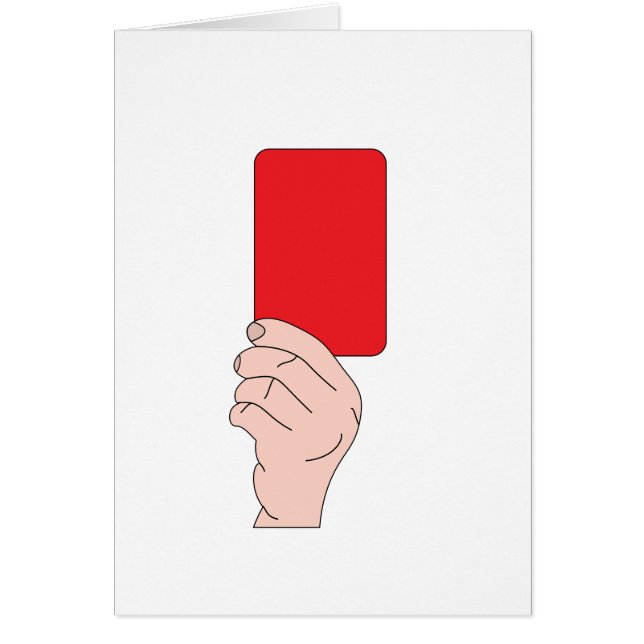 Referee Showing A Red Card Greeting Cards (Front)