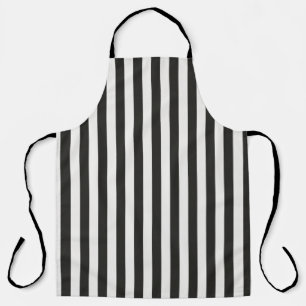 Referee Striped Classic Black & White Vertical  Apron