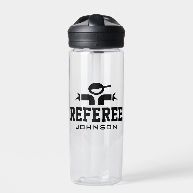 Referee water bottle for official sports teams (Front)