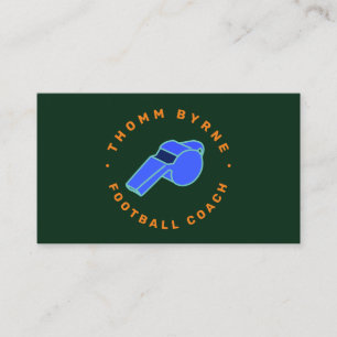 Referee Whistle Coach Business Card