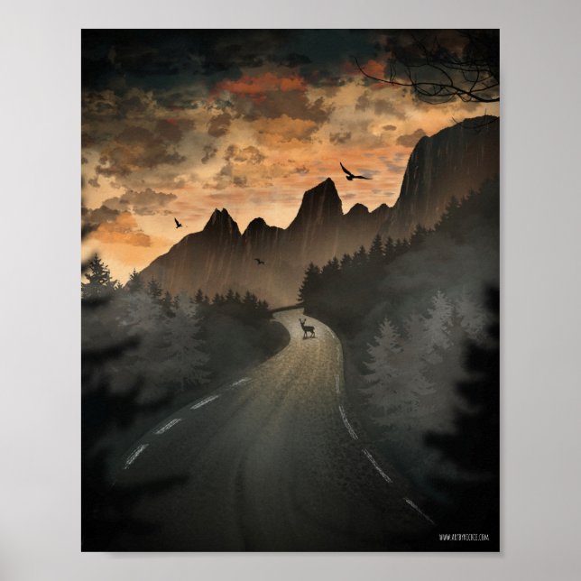 Reference Painting of Artic-North pole Faux Canvas Poster (Front)