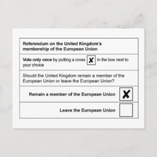 Referendum Remain in EU Postcard