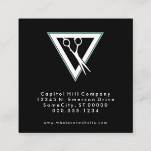 referral barber scissors triangle square