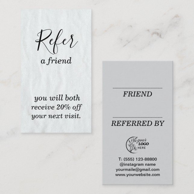 Referral Card (Front/Back)