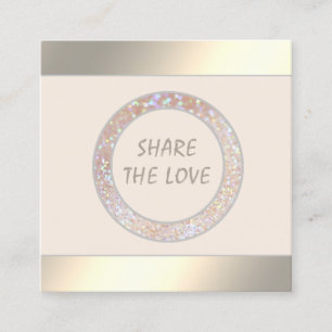 Referral card gold modern elegant glittery circle