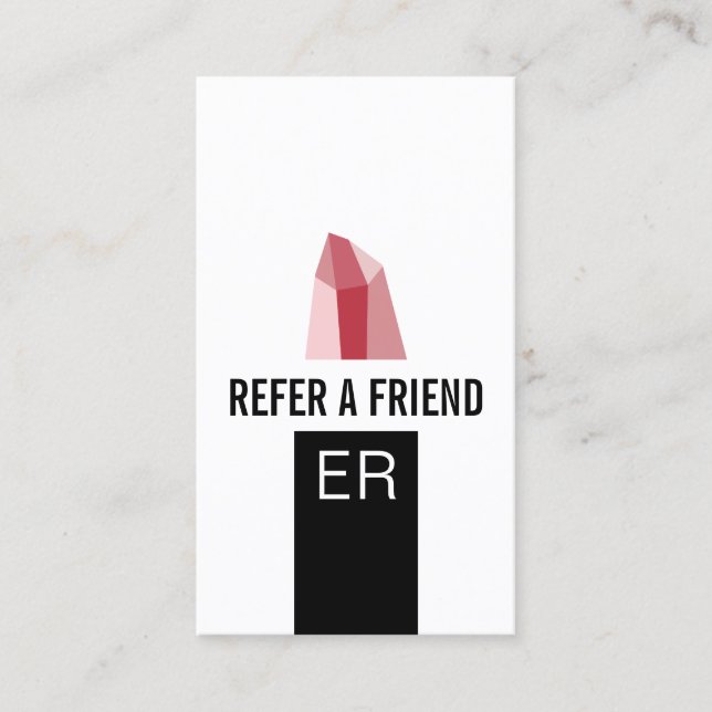 Referral Card | Makeup Artist Modern Lipstick (Front)
