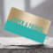 Referral Card | Modern Gold & Turquoise Classy