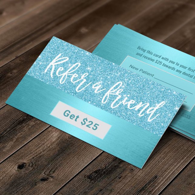 Referral Card | Modern Turquoise Dentist Dental (Creator Uploaded)