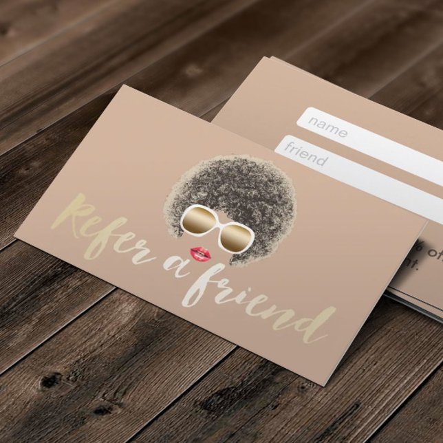 Referral Card | Natural Hair Beauty Salon (Creator Uploaded)