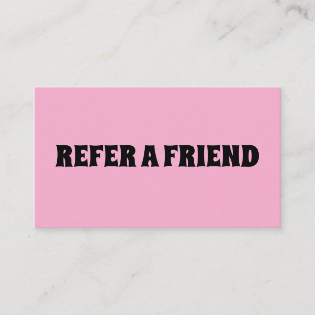 REFERRAL CARD PINK CUSTOM (Front)