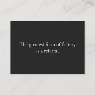 Referral Card Professional Entrepreneur Black