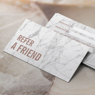 Referral Card   Rose Gold & Marble Beauty Salon
